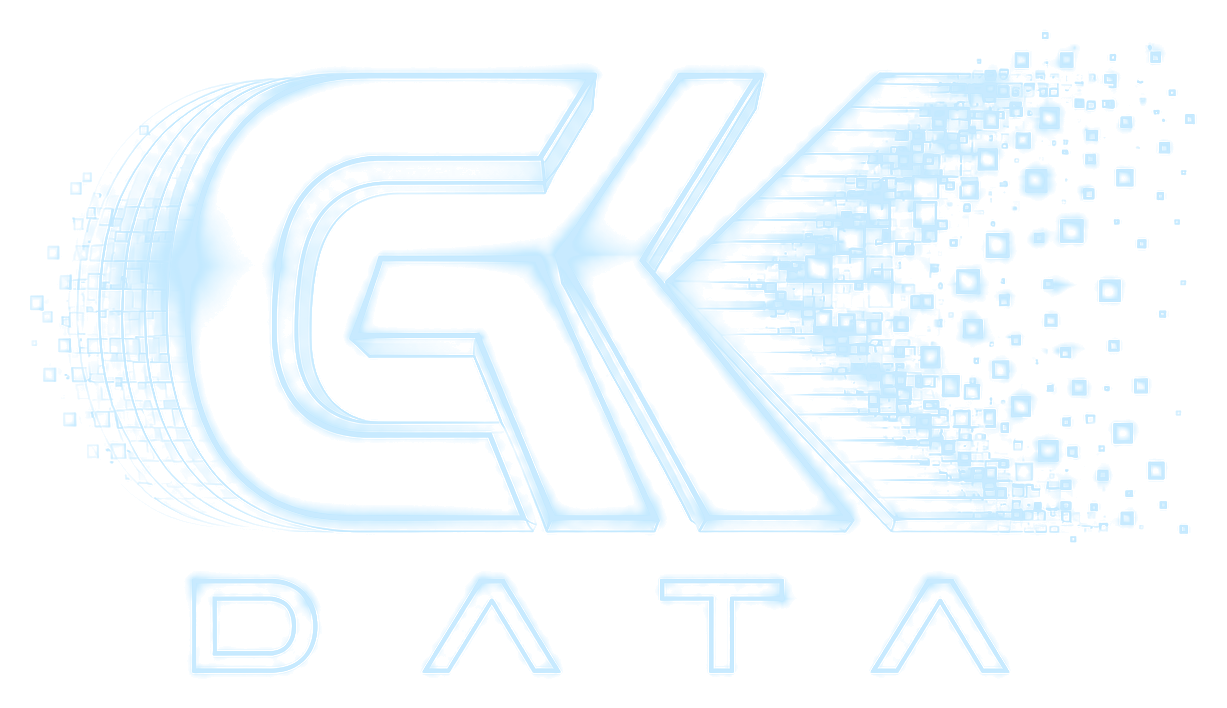 GK Data neon logo mark
